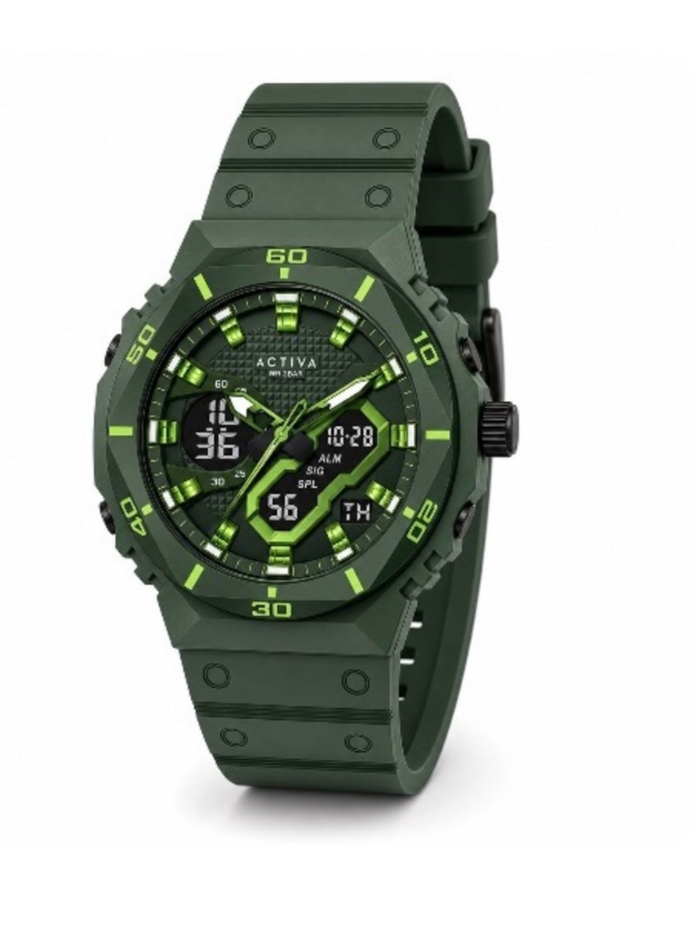 ACTIVA X INVICTA Green Digital-Analog Sport Watch
